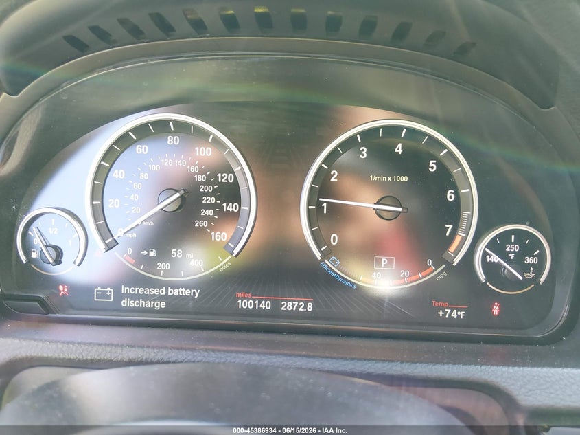 2016 BMW 5er VIN WBA5M2C53GG499016 IAAI salvage auction — LEFT SIDE, Salvage (Tennessee), sold $2,150 on 2026-07-09 (photo 7)