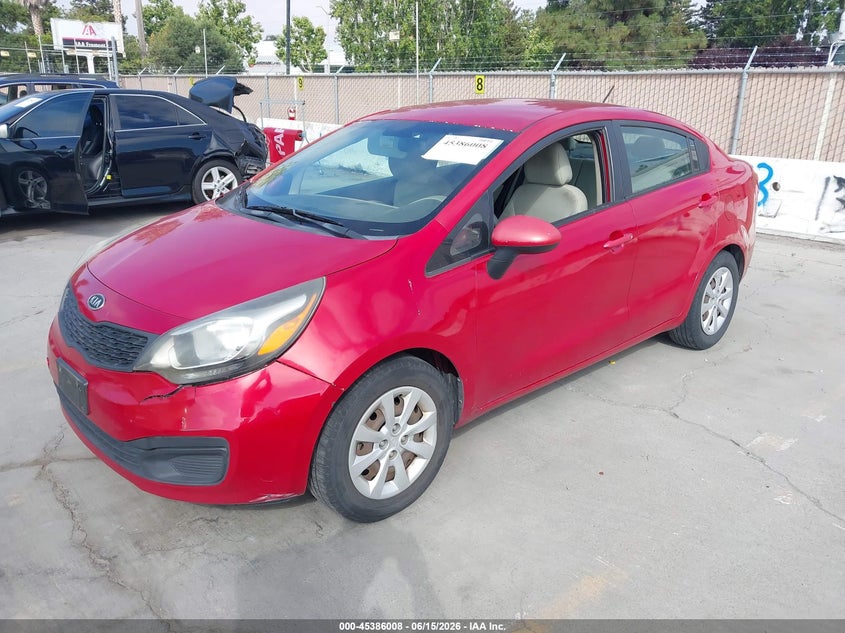 2012 Kia Rio VIN KNADM4A38C6033221 IAAI salvage auction — NORMAL WEAR, Salvage Title - Dealer (California), sold $475 on 2026-07-27 (photo 2)