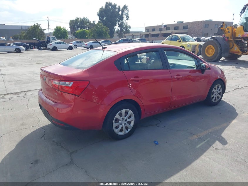 2012 Kia Rio VIN KNADM4A38C6033221 IAAI salvage auction — NORMAL WEAR, Salvage Title - Dealer (California), sold $475 on 2026-07-27 (photo 4)