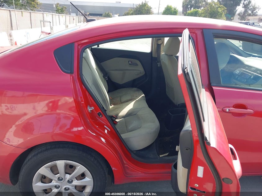 2012 Kia Rio VIN KNADM4A38C6033221 IAAI salvage auction — NORMAL WEAR, Salvage Title - Dealer (California), sold $475 on 2026-07-27 (photo 8)