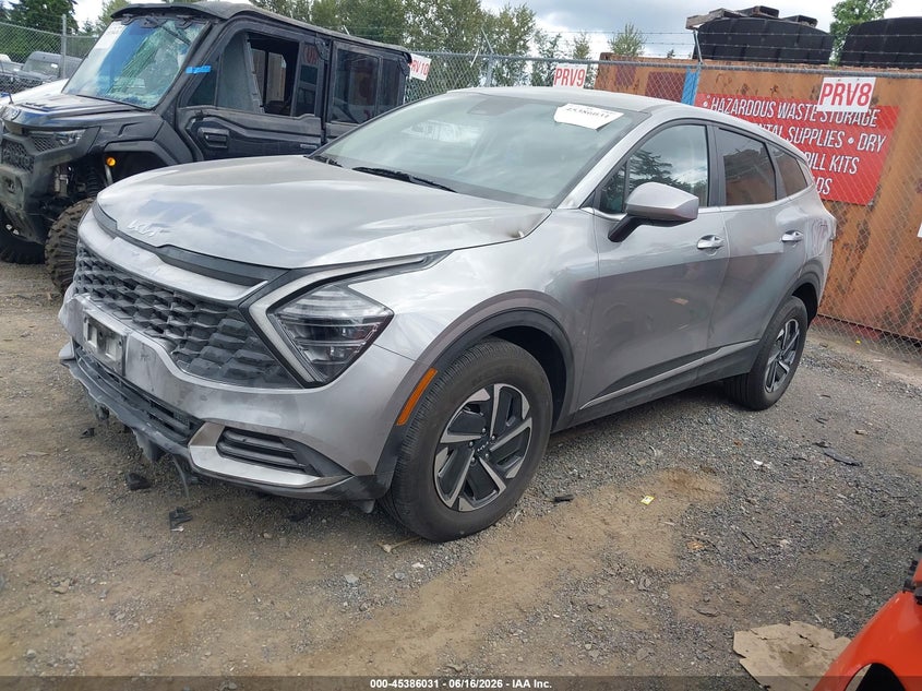 2025 Kia Sportage VIN KNDPUCDG1S7236601 IAAI salvage auction — ENGINE BURN, Salvage Title, sold $25 on 2026-07-29 (photo 2)