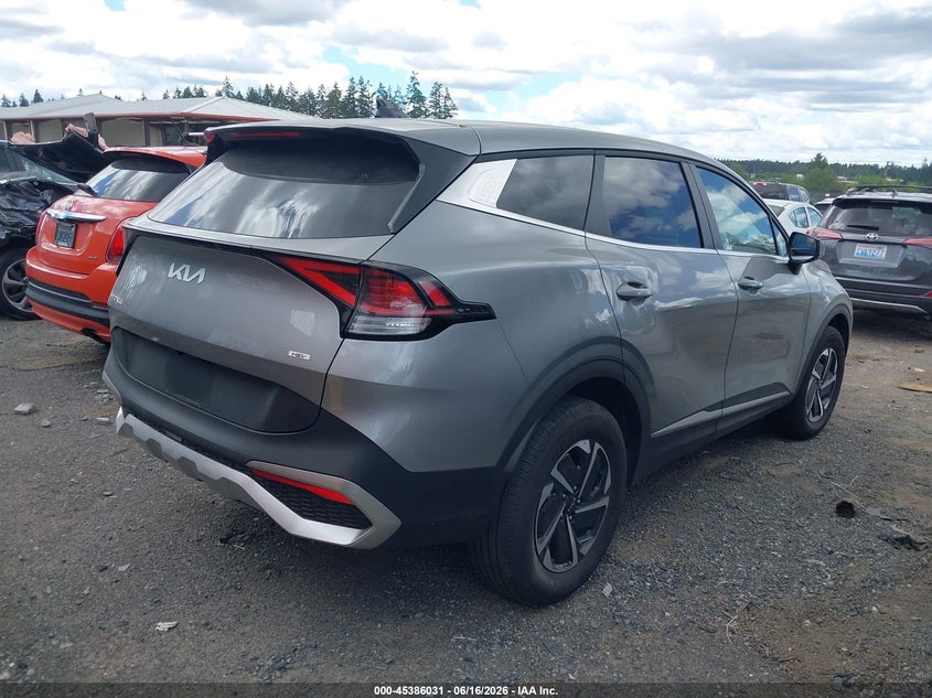 2025 Kia Sportage VIN KNDPUCDG1S7236601 IAAI salvage auction — ENGINE BURN, Salvage Title, sold $25 on 2026-07-29 (photo 4)