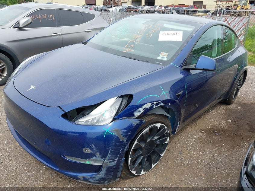 2021 Tesla Model y VIN 5YJYGDEE9MF070467 IAAI salvage auction — FRONT END, Salvage (Michigan), sold $6,100 on 2026-07-18 (photo 2)