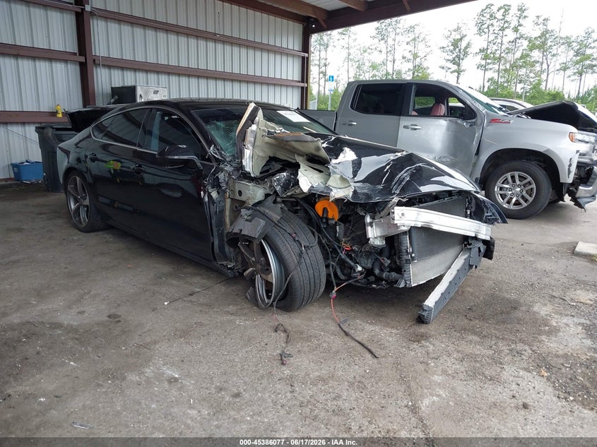 2014 Audi A7 VIN WAUWGAFC9EN124255 IAAI salvage auction — FRONT END, Rebuildable (Florida), sold $1,300 on 2026-07-14 (photo 1)