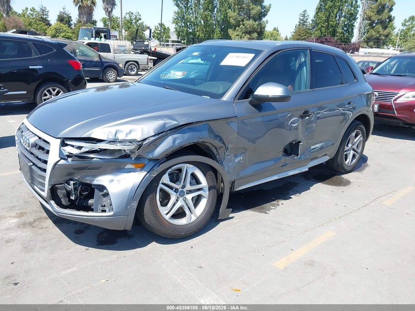 2018 Audi Q5 VIN WA1ANAFY1J2068347 IAAI salvage auction — LEFT FRONT, Salvage (California), sold $4,350 on 2026-07-13 (photo 2)