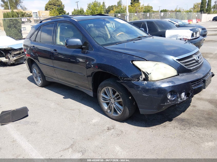 2006 Lexus Rx 400h VIN JTJGW31U760002253 IAAI salvage auction — FRONT END, Salvage (California), sold $1,200 on 2026-07-23 (photo 1)