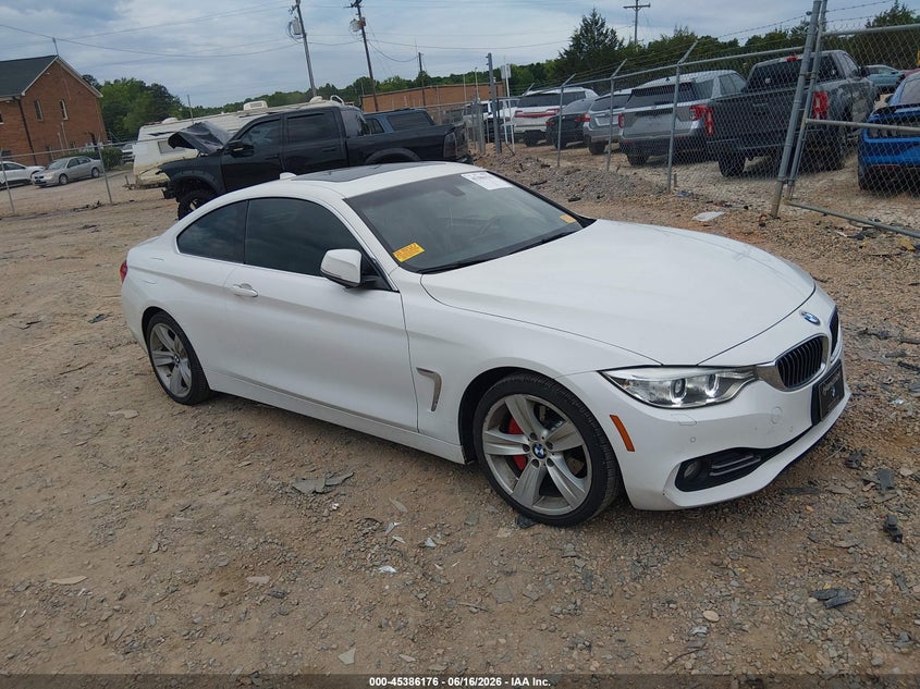 2017 BMW 4er VIN WBA4R7C51HK895910 IAAI salvage auction — SIDE, Salvage (North Carolina), sold $4,350 on 2026-08-10 (photo 1)