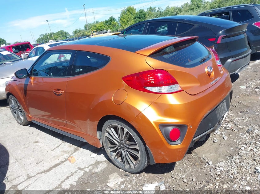 2016 Hyundai Veloster VIN KMHTC6AE3GU285938 IAAI salvage auction — FRONT END, Salvage Title, sold $375 on 2026-07-28 (photo 3)