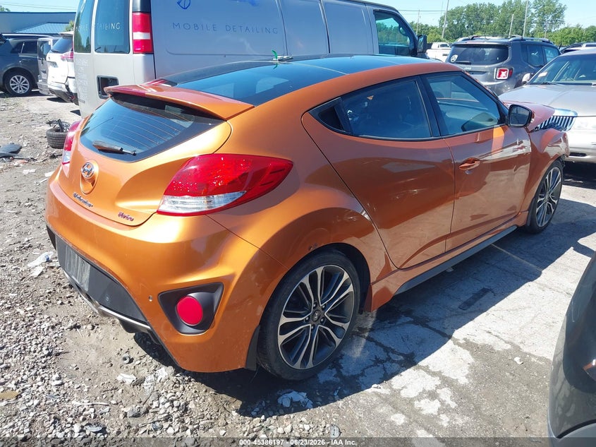 2016 Hyundai Veloster VIN KMHTC6AE3GU285938 IAAI salvage auction — FRONT END, Salvage Title, sold $375 on 2026-07-28 (photo 4)