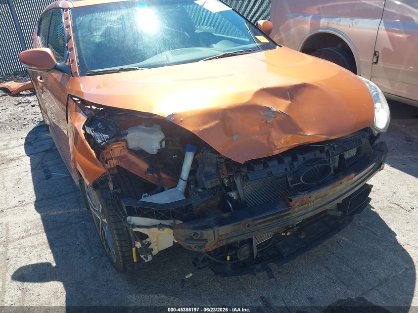 2016 Hyundai Veloster VIN KMHTC6AE3GU285938 IAAI salvage auction — FRONT END, Salvage Title, sold $375 on 2026-07-28 (photo 6)