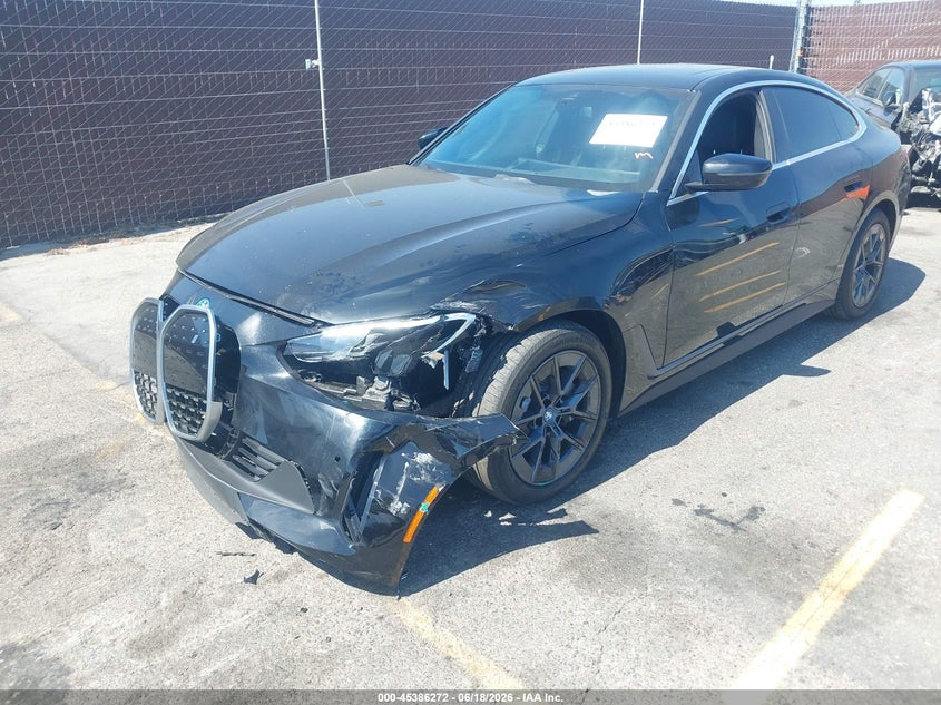 2024 BMW I4 VIN WBY43AW07RFT06689 IAAI salvage auction — LEFT FRONT, Salvage Title, sold $12,300 on 2026-08-03 (photo 2)