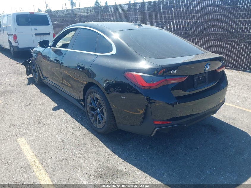 2024 BMW I4 VIN WBY43AW07RFT06689 IAAI salvage auction — LEFT FRONT, Salvage Title, sold $12,300 on 2026-08-03 (photo 3)