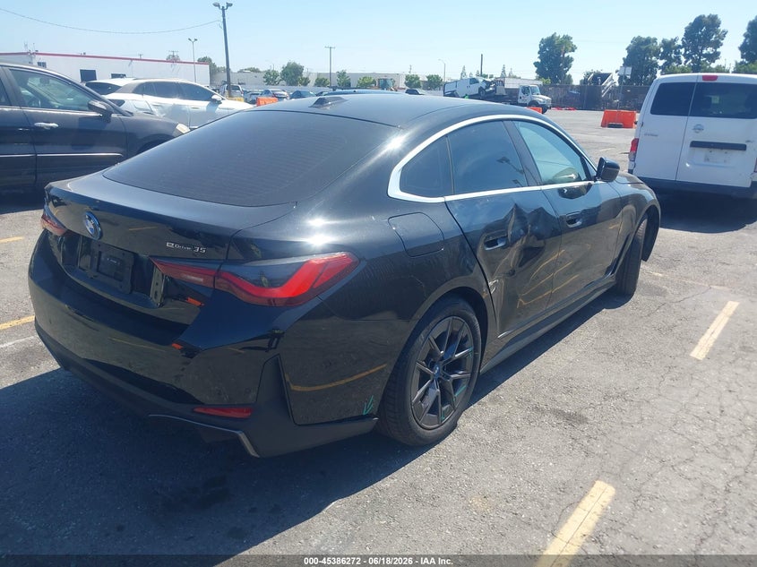 2024 BMW I4 VIN WBY43AW07RFT06689 IAAI salvage auction — LEFT FRONT, Salvage Title, sold $12,300 on 2026-08-03 (photo 4)