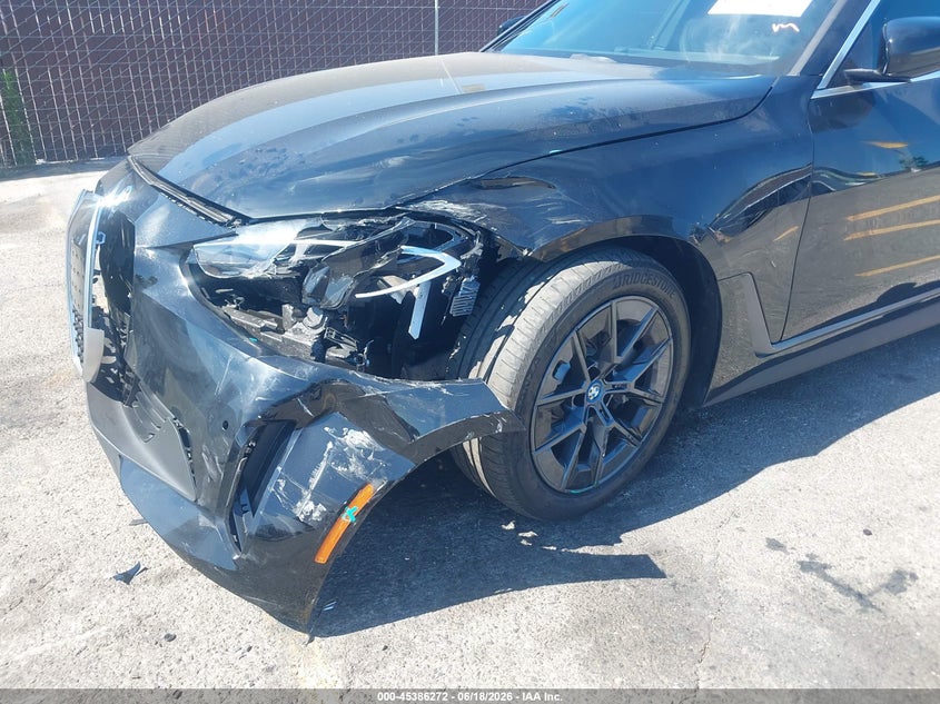 2024 BMW I4 VIN WBY43AW07RFT06689 IAAI salvage auction — LEFT FRONT, Salvage Title, sold $12,300 on 2026-08-03 (photo 6)