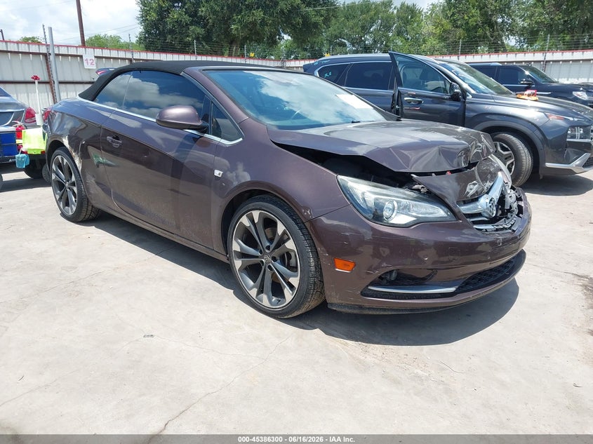 2016 Buick Cascada VIN W04WT3N53GG073446 IAAI salvage auction — FRONT END, Salvage (Texas), sold $425 on 2026-07-21 (photo 1)