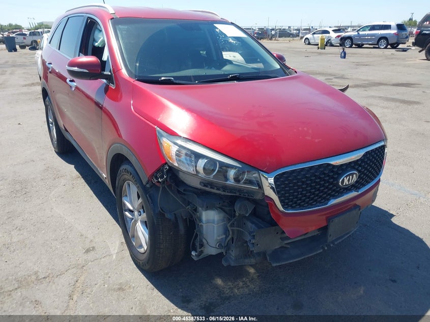 2017 Kia Sorento VIN 5XYPGDA52HG218636 IAAI salvage auction — LEFT FRONT, Salvage (California), sold $1,050 on 2026-07-08 (photo 1)