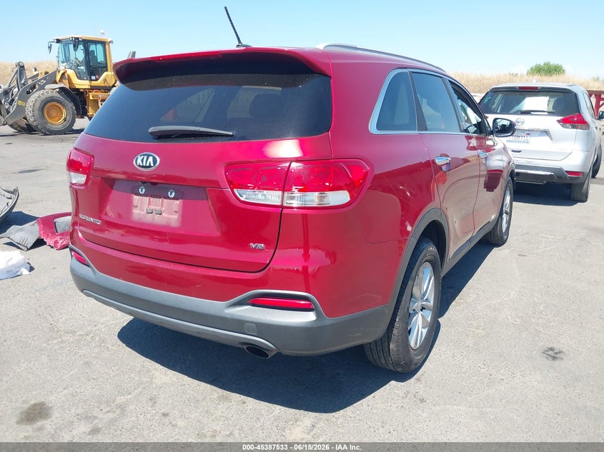 2017 Kia Sorento VIN 5XYPGDA52HG218636 IAAI salvage auction — LEFT FRONT, Salvage (California), sold $1,050 on 2026-07-08 (photo 4)