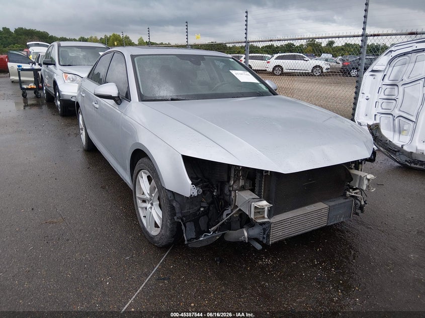 2017 Audi A4 VIN WAUGNAF44HN017881 IAAI salvage auction — FRONT END, Salvage Title, sold $1,900 on 2026-07-24 (photo 1)