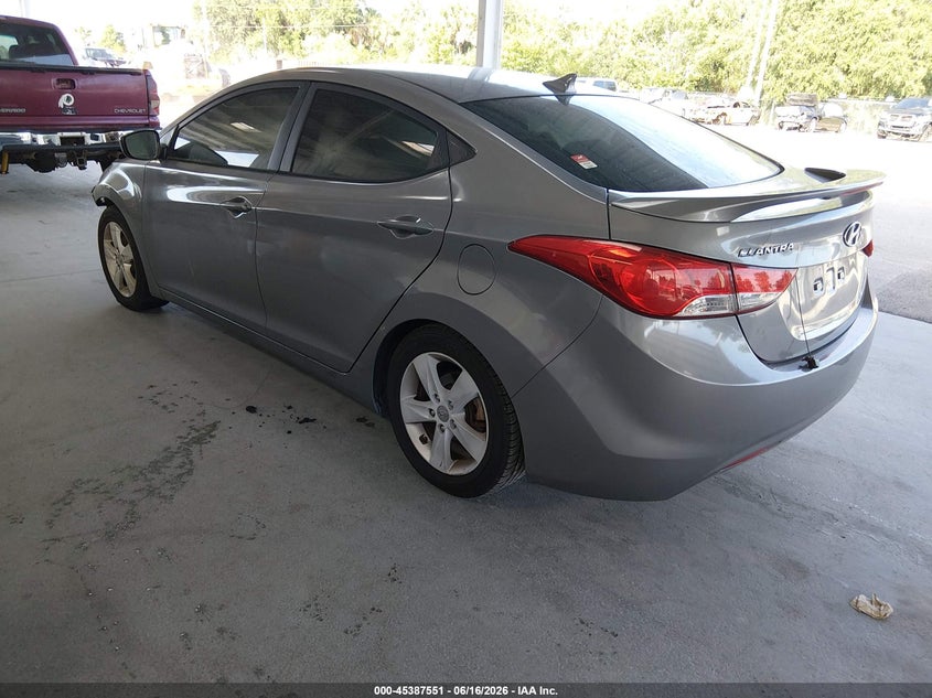 2013 Hyundai Elantra VIN KMHDH4AE9DU749370 IAAI salvage auction — ENGINE BURN, Rebuildable (Florida), sold $225 on 2026-07-08 (photo 3)