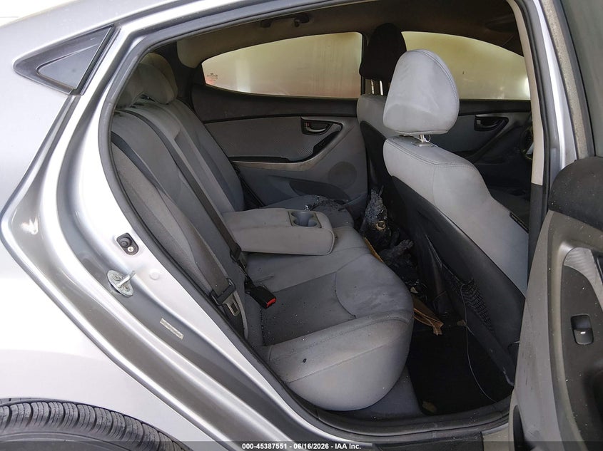 2013 Hyundai Elantra VIN KMHDH4AE9DU749370 IAAI salvage auction — ENGINE BURN, Rebuildable (Florida), sold $225 on 2026-07-08 (photo 8)