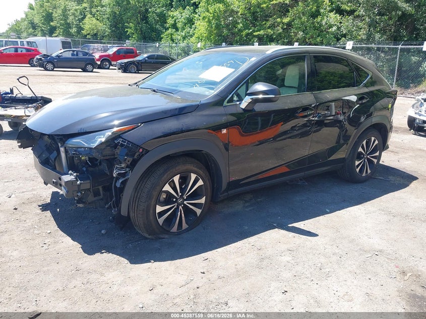 2021 Lexus Nx VIN JTJSARDZ8M2242349 IAAI salvage auction — FRONT END, Salvage - 75% Or Less (Maryland), sold $5,800 on 2026-07-21 (photo 2)