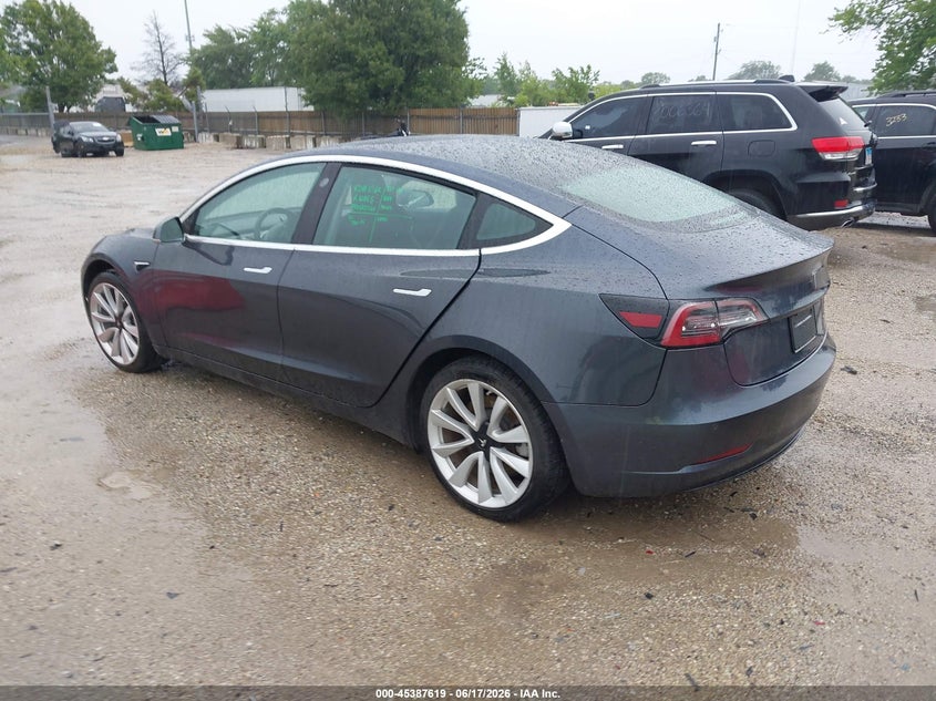 2020 Tesla Model 3 VIN 5YJ3E1EB0LF620187 IAAI salvage auction — RIGHT REAR, Salvage (Illinois), sold $9,850 on 2026-07-23 (photo 3)