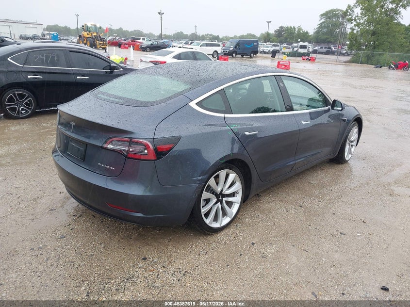 2020 Tesla Model 3 VIN 5YJ3E1EB0LF620187 IAAI salvage auction — RIGHT REAR, Salvage (Illinois), sold $9,850 on 2026-07-23 (photo 4)