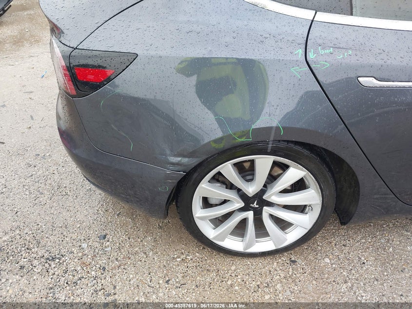 2020 Tesla Model 3 VIN 5YJ3E1EB0LF620187 IAAI salvage auction — RIGHT REAR, Salvage (Illinois), sold $9,850 on 2026-07-23 (photo 6)