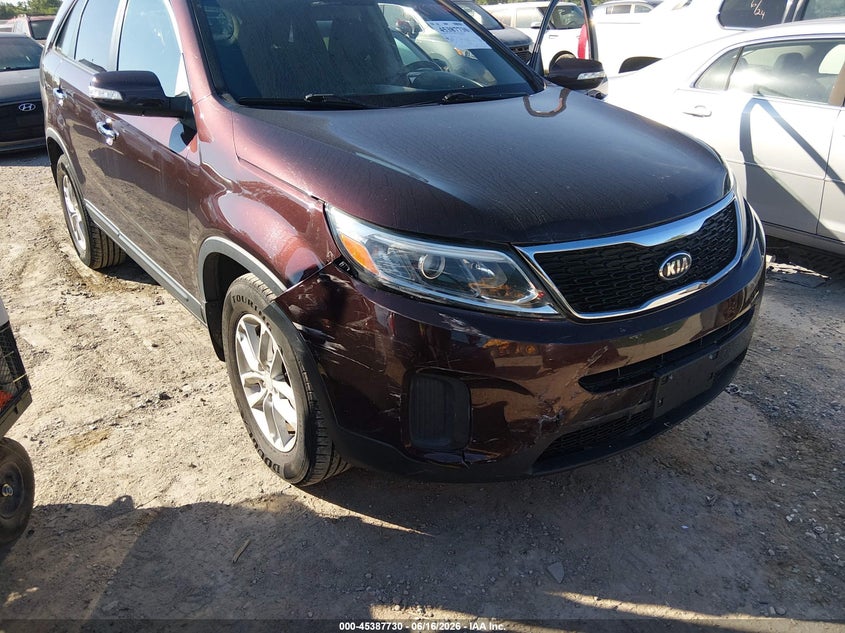 2015 Kia Sorento VIN 5XYKT3A60FG629362 IAAI salvage auction — FRONT END, Salvage (Kentucky), sold $800 on 2026-07-29 (photo 6)
