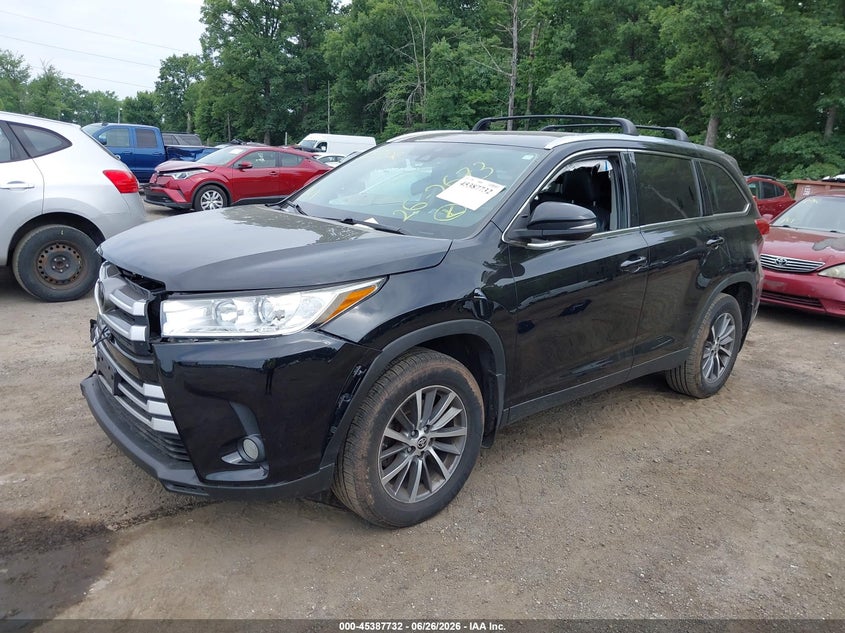 2019 Toyota Highlander VIN 5TDJZRFH8KS626181 IAAI salvage auction — FRONT END, Salvage - Greater Than 75% (Maryland), sold $5,900 on 2026-07-31 (photo 2)