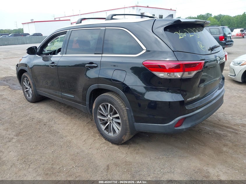 2019 Toyota Highlander VIN 5TDJZRFH8KS626181 IAAI salvage auction — FRONT END, Salvage - Greater Than 75% (Maryland), sold $5,900 on 2026-07-31 (photo 3)