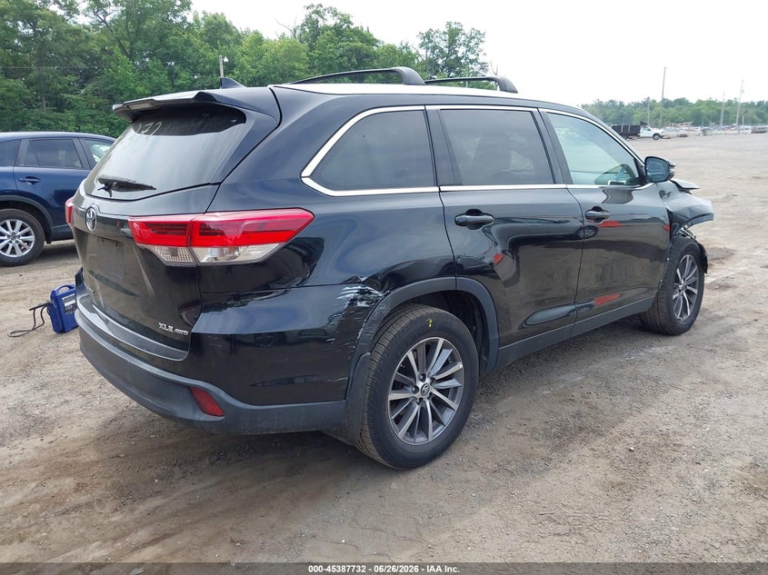 2019 Toyota Highlander VIN 5TDJZRFH8KS626181 IAAI salvage auction — FRONT END, Salvage - Greater Than 75% (Maryland), sold $5,900 on 2026-07-31 (photo 4)