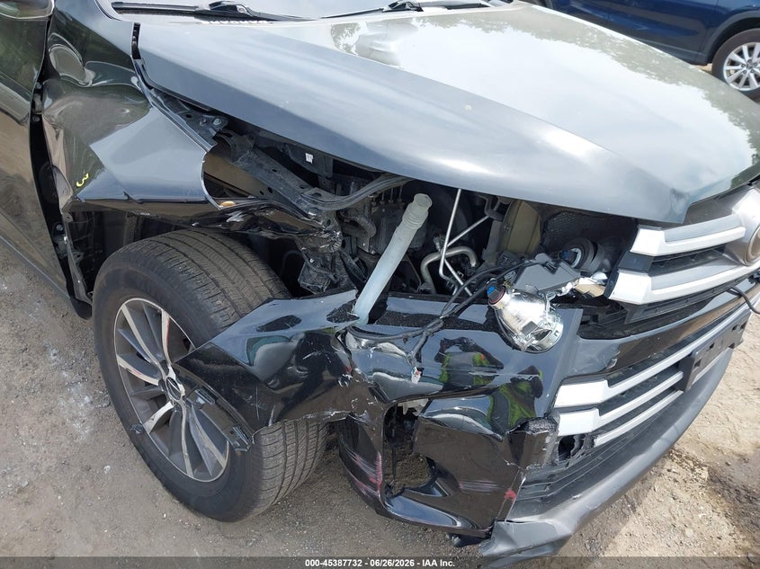 2019 Toyota Highlander VIN 5TDJZRFH8KS626181 IAAI salvage auction — FRONT END, Salvage - Greater Than 75% (Maryland), sold $5,900 on 2026-07-31 (photo 6)