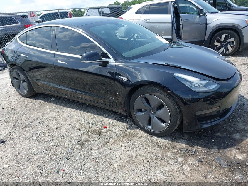 2020 Tesla Model 3 VIN 5YJ3E1EA3LF796643 IAAI salvage auction — FRONT & REAR, Wait Title, sold $4,250 on 2026-09-27 (photo 1)