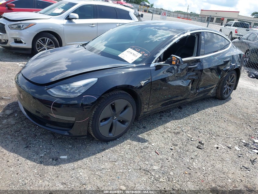 2020 Tesla Model 3 VIN 5YJ3E1EA3LF796643 IAAI salvage auction — FRONT & REAR, Wait Title, sold $4,250 on 2026-09-27 (photo 2)