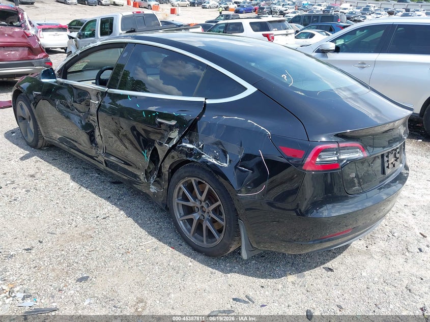 2020 Tesla Model 3 VIN 5YJ3E1EA3LF796643 IAAI salvage auction — FRONT & REAR, Wait Title, sold $4,250 on 2026-09-27 (photo 3)