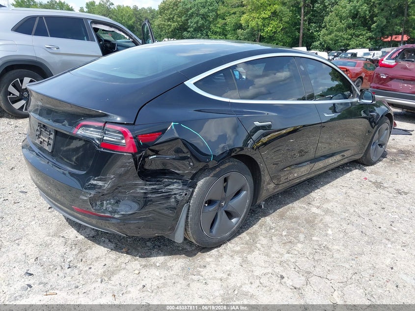 2020 Tesla Model 3 VIN 5YJ3E1EA3LF796643 IAAI salvage auction — FRONT & REAR, Wait Title, sold $4,250 on 2026-09-27 (photo 4)