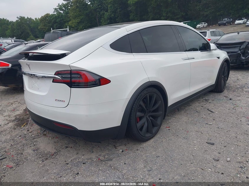 2017 Tesla Model x VIN 5YJXCBE49HF067514 IAAI salvage auction — LEFT REAR, Salvage (Georgia), sold $10,500 on 2026-07-29 (photo 4)