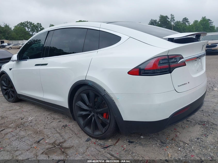 2017 Tesla Model x VIN 5YJXCBE49HF067514 IAAI salvage auction — LEFT REAR, Salvage (Georgia), sold $10,500 on 2026-07-29 (photo 6)