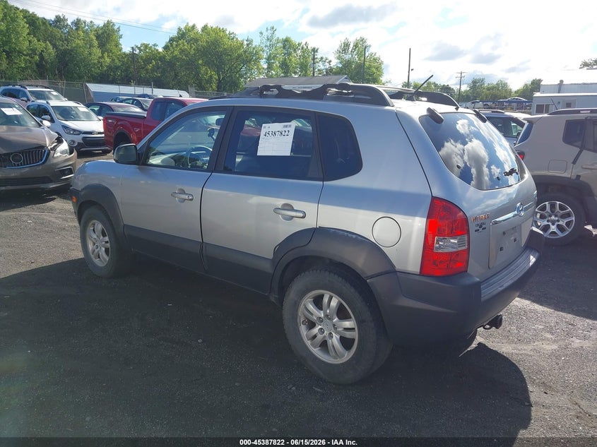 2006 Hyundai Tucson VIN KM8JN12D66U343968 IAAI salvage auction — NORMAL WEAR, Clear (Pennsylvania), sold $425 on 2026-07-07 (photo 3)