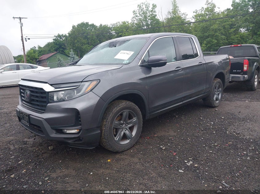 2023 Honda Ridgeline VIN 5FPYK3F50PB050658 IAAI salvage auction — FRONT END, Salvage (New Jersey), sold $16,525 on 2026-08-20 (photo 2)