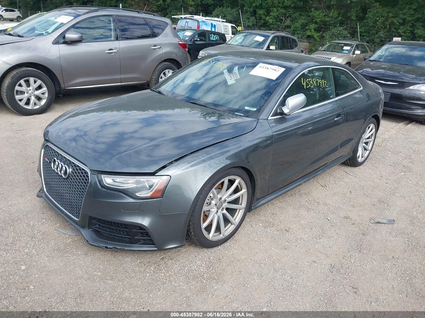 2013 Audi Rs5 VIN WUAC6AFR7DA900985 IAAI salvage auction — RIGHT FRONT, Clear (Indiana), sold $4,875 on 2026-07-08 (photo 2)