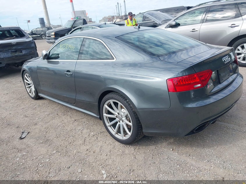 2013 Audi Rs5 VIN WUAC6AFR7DA900985 IAAI salvage auction — RIGHT FRONT, Clear (Indiana), sold $4,875 on 2026-07-08 (photo 3)
