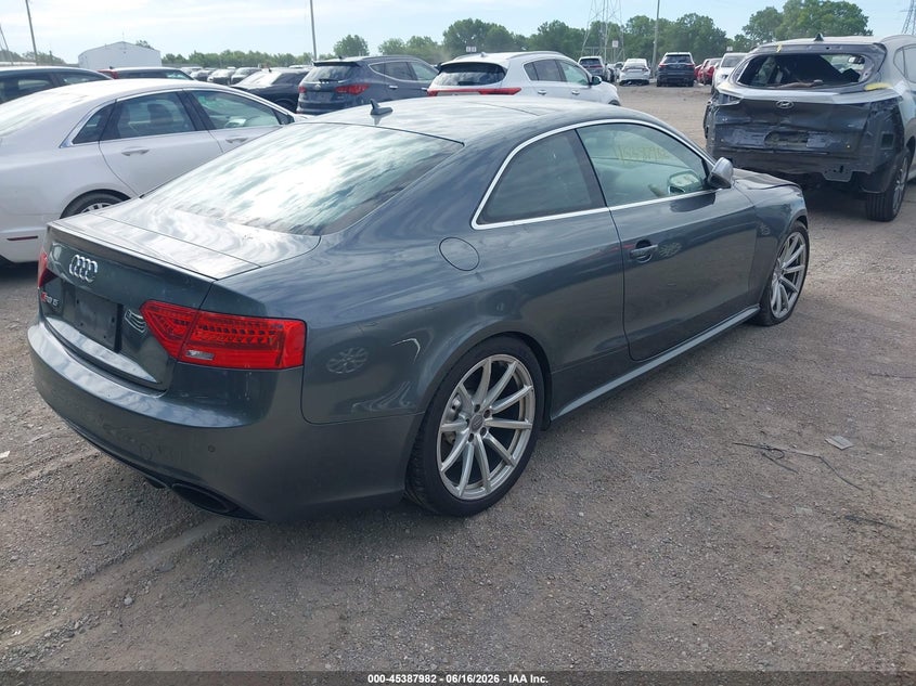 2013 Audi Rs5 VIN WUAC6AFR7DA900985 IAAI salvage auction — RIGHT FRONT, Clear (Indiana), sold $4,875 on 2026-07-08 (photo 4)