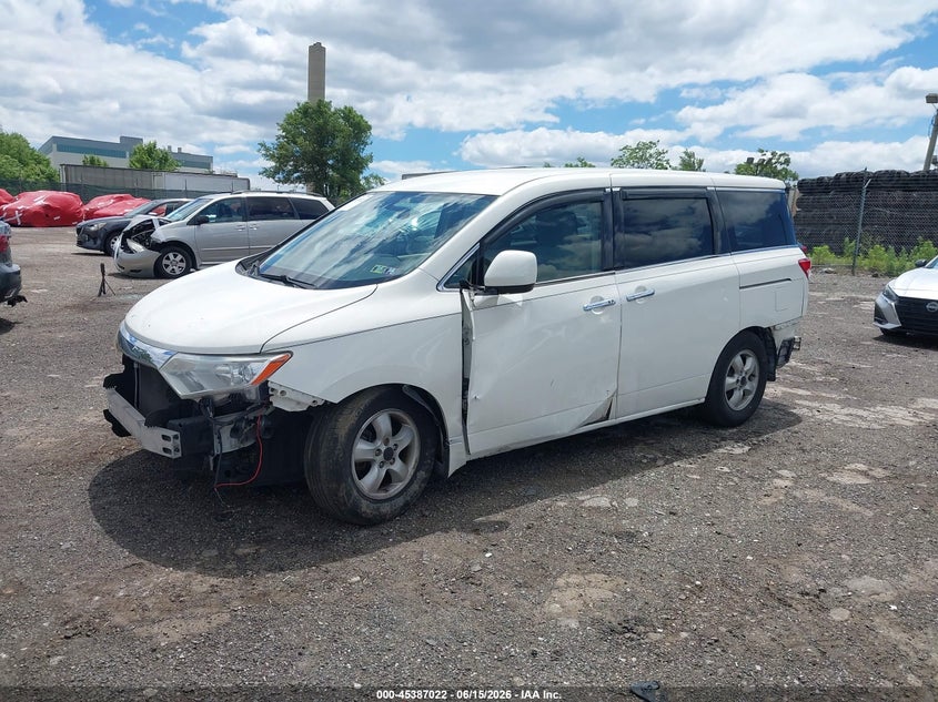 2012 Nissan Quest VIN JN8AE2KP2C9039446 IAAI salvage auction — LEFT SIDE, Salvage (Pennsylvania), sold $25 on 2026-07-10 (photo 2)