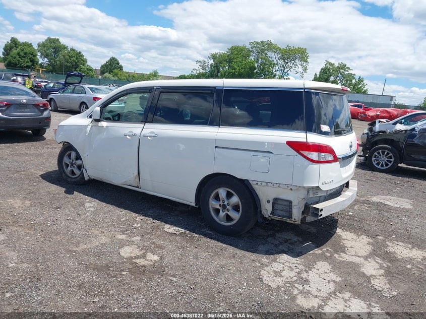 2012 Nissan Quest VIN JN8AE2KP2C9039446 IAAI salvage auction — LEFT SIDE, Salvage (Pennsylvania), sold $25 on 2026-07-10 (photo 3)