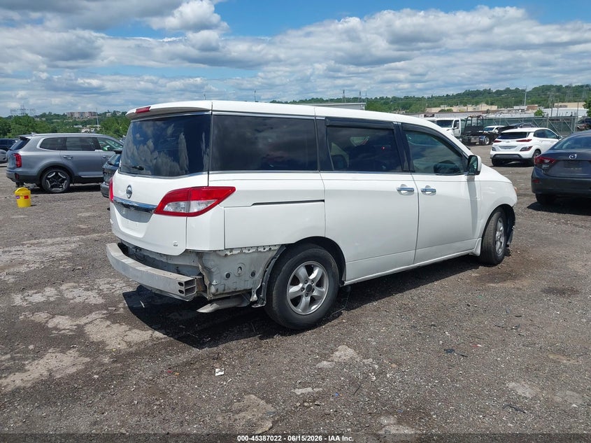 2012 Nissan Quest VIN JN8AE2KP2C9039446 IAAI salvage auction — LEFT SIDE, Salvage (Pennsylvania), sold $25 on 2026-07-10 (photo 4)