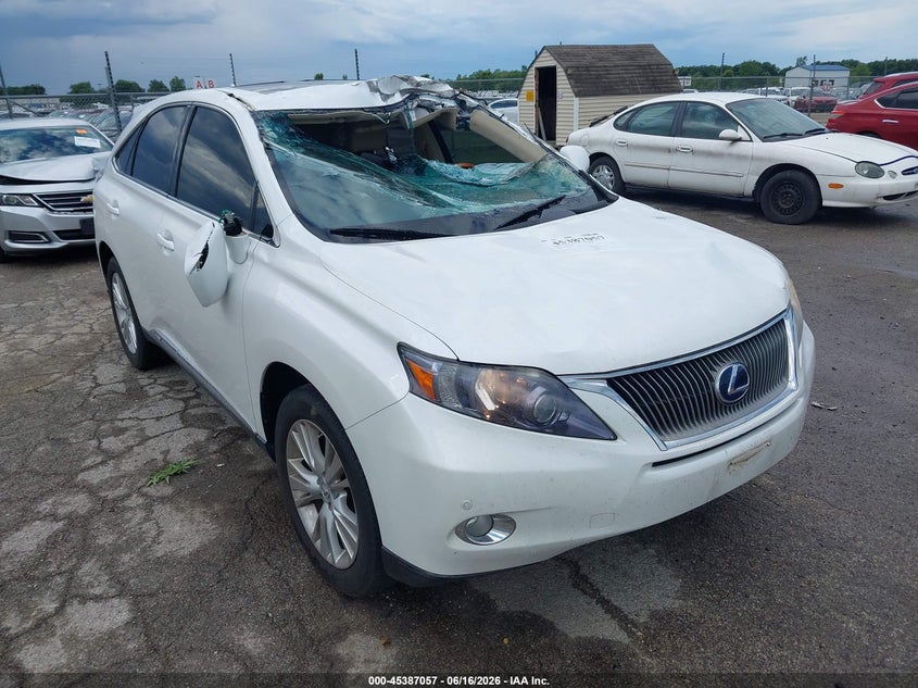 2010 Lexus Rx VIN JTJZB1BA2A2002834 IAAI salvage auction — ROOF, Salvage (Illinois), sold $2,250 on 2026-07-29 (photo 1)