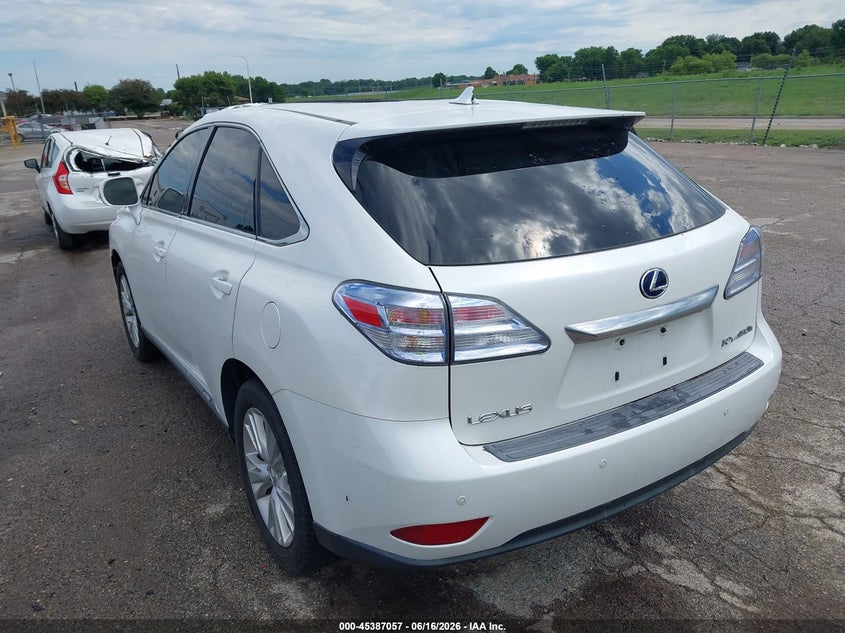 2010 Lexus Rx VIN JTJZB1BA2A2002834 IAAI salvage auction — ROOF, Salvage (Illinois), sold $2,250 on 2026-07-29 (photo 3)