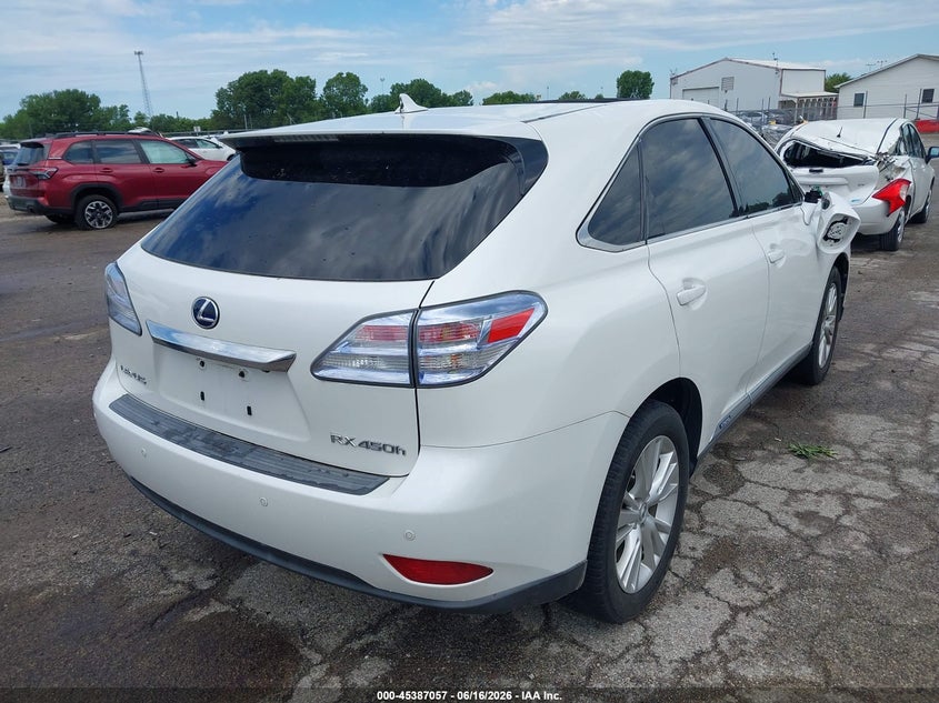 2010 Lexus Rx VIN JTJZB1BA2A2002834 IAAI salvage auction — ROOF, Salvage (Illinois), sold $2,250 on 2026-07-29 (photo 4)
